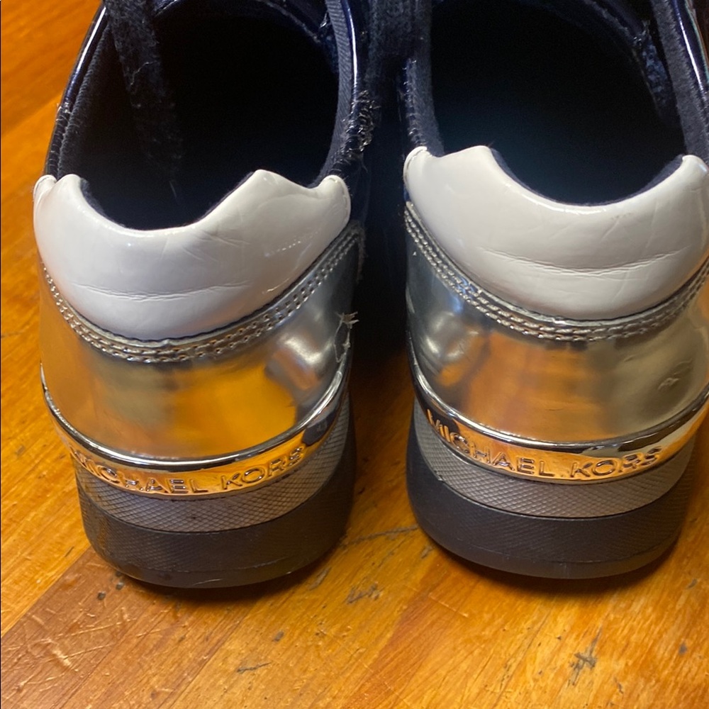 Michael Kors Navy and Silver Sneakers - Picture 3 of 6
